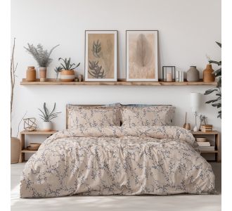 Beauty Home Σετ κουβερλί υπέρδιπλο Art 12210 Anastasia 100% Βαμβακοσατέν 300tc 220x240 Μπεζ       |  Κουβερλί Υπέρδιπλα στο espiti