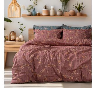 Beauty Home Σετ παπλωματοθήκη υπέρδιπλη Art 12210 Indra 100% Βαμβακοσατέν 300tc 230x250 Σάπιο μήλο       |  Παπλωματοθήκες Υπέρδιπλες στο espiti