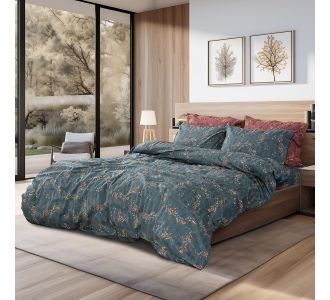 Beauty Home Σετ κουβερλί υπέρδιπλο Art 12217 Gemini 100% Βαμβακοσατέν 300tc 220x240 Κυπαρισσί       |  Κουβερλί Υπέρδιπλα στο espiti