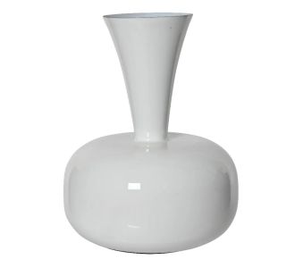 Beauty Home Μεταλλικό Βάζο Λευκό 17 x 23 CM       |  Βάζα στο espiti