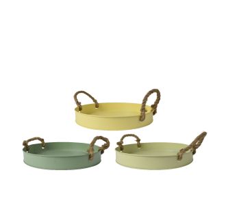 Beauty Home Μεταλλικός Δίσκος με Χερούλια 30cm x 4.5 cm  ΠΡΑΣΙΝΟ ΤΣΑΓΑΛΙ     |  Διακοσμητκά στο espiti