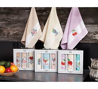 Beauty Home Ποτηρόπανα σετ 3τμχ Cook Art 8286 40x60 Μπεζ       |  Πετσέτες Κουζίνας στο espiti