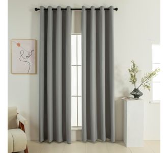 Beauty Home Κουρτίνα Full Blackout σκίασης με 8 κρίκους Soft Art 8391 Grey-11 140x270 Γκρι       |  Ετοιμες κουρτίνες με σχέδιο στο espiti
