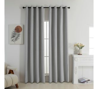 Beauty Home Κουρτίνα Full Blackout σκίασης με 8 κρίκους Elite Art 8392 Light Grey-Νο3 140x270 Ασημί       |  Ετοιμες κουρτίνες με σχέδιο στο espiti