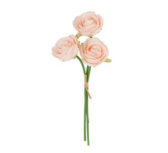 Beauty Home Μπουκέτο με 3 αφρώδη τριαντάφυλλα ροζ ø7×26.5cm       |  Φυτά συνθετικά - Λουλούδια στο espiti