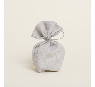 Beauty Home ΠΟΥΓΚΙ ΜΕ ΒΑΣΗ 8 x 12 cm  ΓΚΡΙ ΑΣΗΜΙ LUREX       |  Είδη για τον Γάμο στο espiti