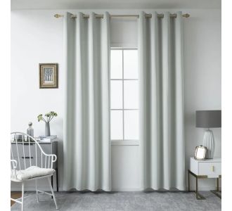 Beauty Home Κουρτίνα Blackout σκίασης με 8 κρίκους Ideal Art 8400 140x270 Γκρι       |  Ετοιμες κουρτίνες με σχέδιο στο espiti