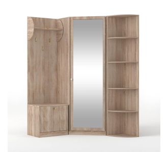 Oksana Γωνιακό Σετ Εισόδου Σονόμα 126-143x35-40x200εκ AlphaB2B |  Βιτρίνες - Έπιπλα εισόδου στο espiti