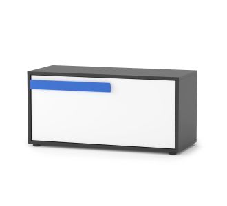 Alex Κουτί Αποθηκευτικό 84x35x39εκ Γραφίτης-Λευκό AlphaB2B |  Παιδικά έπιπλα στο espiti