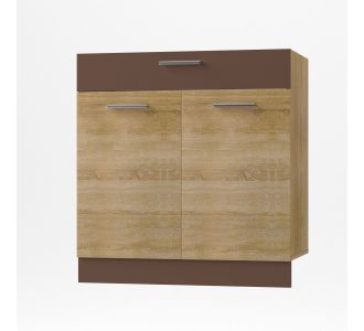Alina Κάτω ντουλάπι με Συρτάρι 80x44,5x85εκ Σονόμα-Μόκκα AlphaB2B |  Ντουλάπια στο espiti