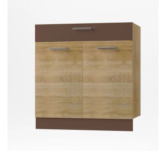 Alina Κάτω ντουλάπι με Συρτάρι 80x44,5x85εκ Σονόμα-Μόκκα AlphaB2B |  Ντουλάπια στο espiti