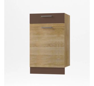 Alina Κάτω ντουλάπι με Συρτάρι 50x44,5x85εκ Σονόμα-Μόκκα AlphaB2B |  Ντουλάπια στο espiti