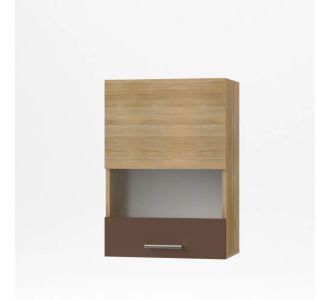 Alina Πάνω ντουλάπι με Τζάμι 50x30,5x71,8εκ Σονόμα-Μόκκα AlphaB2B |  Ντουλάπια στο espiti