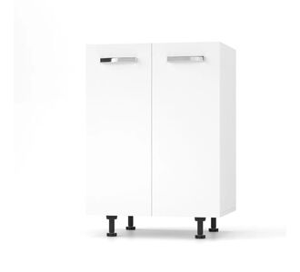 CHARLOTΤE Κάτω Ντουλάπι 60x46.5x82εκ με μεταλλικά χερούλια Λευκό AlphaB2B |  Ντουλάπια στο espiti