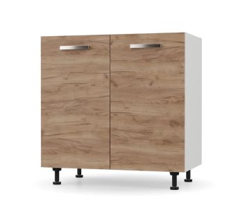 CHARLOTΤE Κάτω Ντουλάπι 80x46.5x82εκ με μεταλλικά χερούλια Χρυσό Δρυς AlphaB2B |  Ντουλάπια στο espiti