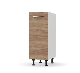 CHARLOTTE Κάτω Ντουλάπι 30x46.5x82εκ με μεταλλικά χερούλια Χρυσό Δρυς AlphaB2B |  Ντουλάπια στο espiti