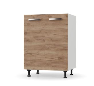 CHARLOTΤE Κάτω Ντουλάπι 60x46.5x82εκ με μεταλλικά χερούλια Χρυσό Δρυς AlphaB2B |  Ντουλάπια στο espiti