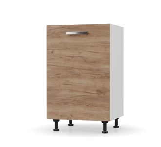 CHARLOTΤE Κάτω Ντουλάπι 50x46.5x82cm με μεταλλικά χερούλια Χρυσό Δρυς AlphaB2B |  Ντουλάπια στο espiti