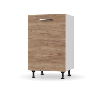 CHARLOTΤE Κάτω Ντουλάπι 50x46.5x82cm με μεταλλικά χερούλια Χρυσό Δρυς AlphaB2B |  Ντουλάπια στο espiti