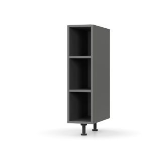 Charlotte κάτω ντουλάπι με ράφια 20x46.5x82εκ Γραφίτη AlphaB2B |  Ντουλάπια στο espiti