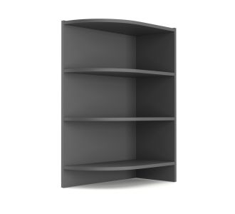 Charlotte Γωνιακό κάτω ντουλάπι με ράφια 56.5x28.5x82cm Γραφίτη AlphaB2B |  Ντουλάπια στο espiti