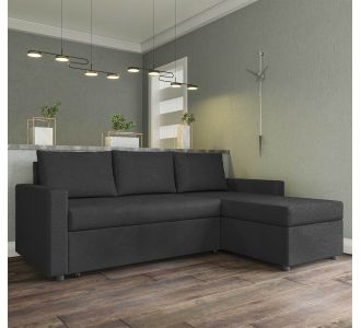 Concept Γωνιακός Καναπές Κρεβάτι με Αναστρέψιμη Γωνία & Αποθηκευτικό Χώρο Γκρι 218x153x80cm. AlphaB2B |  Καναπέδες γωνιακοί στο espiti