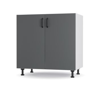 Modest Κάτω Ντουλάπι Νεροχύτη Ανθρακί 80x48x82cm AlphaB2B |  Ντουλάπια στο espiti