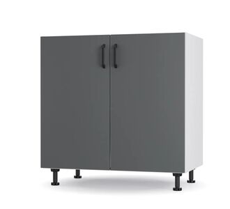 Modest Κάτω Ντουλάπι Νεροχύτη Ανθρακί 80x48x82cm AlphaB2B |  Ντουλάπια στο espiti
