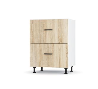 Modest Κάτω Ντουλάπι με 2 συρτάρια Σονόμα 60x48x82cm AlphaB2B |  Ντουλάπια στο espiti