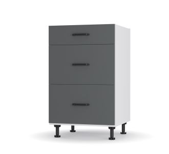 Modest Κάτω Ντουλάπι Συρταριέρα Ανθρακί 50x48x82cm AlphaB2B |  Ντουλάπια στο espiti