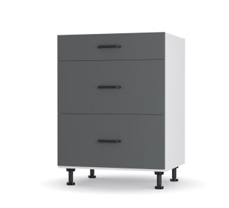 Modest Κάτω Ντουλάπι Συρταριέρα Ανθρακί 60x48x82cm AlphaB2B |  Ντουλάπια στο espiti