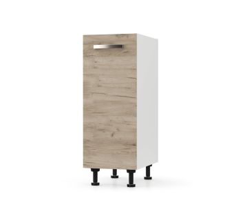CHARLOTTE Κάτω Ντουλάπι Δρύς 30x46.5x82εκ με μεταλλικά χερούλια AlphaB2B |  Ντουλάπια στο espiti