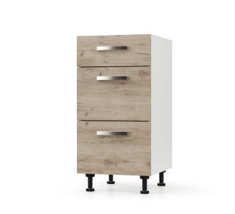 CHARLOTΤE Συρταριέρα 40x46.5x82εκ με μεταλλικά χερούλια ΔΡΥΣ AlphaB2B |  Ντουλάπια στο espiti