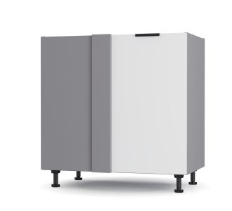 Craft Κάτω Γωνιακό Ντουλάπι Λευκό 80x48x82cm AlphaB2B |  Ντουλάπια στο espiti