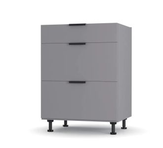 Craft Κάτω Ντουλάπι Συρταριέρα Γραφίτης 60x48x82cm AlphaB2B |  Ντουλάπια στο espiti