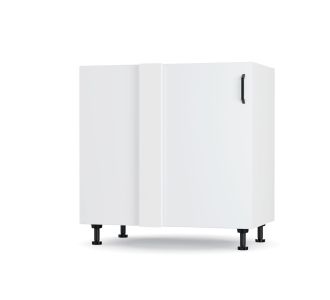 Modest Κάτω Γωνιακό Ντουλάπι Λευκό 80x48x82cm AlphaB2B |  Ντουλάπια στο espiti