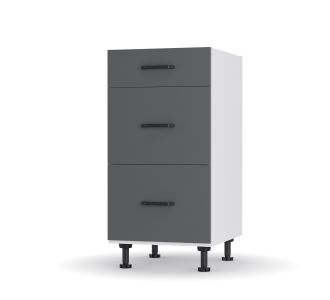 Modest Κάτω Ντουλάπι Συρταριέρα Ανθρακί 40x48x82cm AlphaB2B |  Ντουλάπια στο espiti