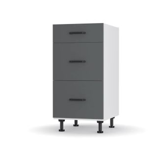 Modest Κάτω Ντουλάπι Συρταριέρα Ανθρακί 40x48x82cm AlphaB2B |  Ντουλάπια στο espiti