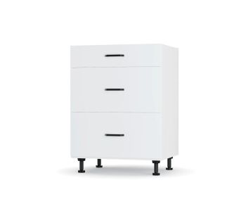 Modest Κάτω Ντουλάπι Συρταριέρα Λευκή 60x48x82cm AlphaB2B |  Ντουλάπια στο espiti