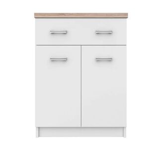 Κομότα Top Mix 60x33x85cm Λευκό-Σονόμα AlphaB2B |  Βιτρίνες - Έπιπλα εισόδου στο espiti