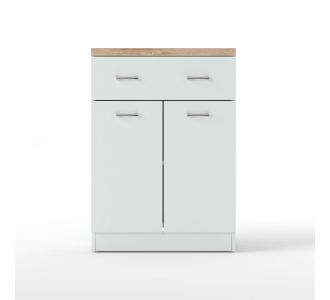 Κομότα ΚΟΜ2D1S 80x33x85εκ Λευκό-Σονόμα AlphaB2B |  Βιτρίνες - Έπιπλα εισόδου στο espiti