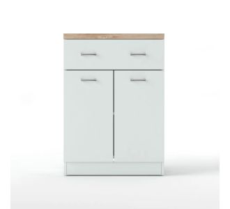 Κομότα ΚΟΜ2D1S 80x33x85εκ Λευκό-Σονόμα AlphaB2B |  Βιτρίνες - Έπιπλα εισόδου στο espiti