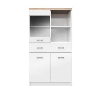 Βιτρίνα Δίφυλλη Top Mix 80x33x145cm Λευκή-Σονόμα AlphaB2B |  Συνθέσεις σαλονιού στο espiti