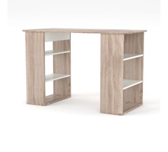 Γραφείο 110W  Σονόμα-Λευκό με Ράφια 110x55x75εκ AlphaB2B |  Γραφεία στο espiti