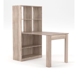 Γραφείο-Τραπέζι Πολυχρηστικό  Sonoma Με Ράφια 80x133x150εκ AlphaB2B |  Γραφεία στο espiti