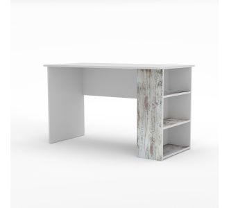 Γραφείο Pump Λευκό με Μοντέρνα Διακόσμηση και Ράφια 120x60x73cm AlphaB2B |  Γραφεία στο espiti