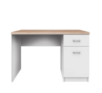 Γραφείο Top Mix WH Λευκό-Σονόμα ένα ντουλάπι και ένα συρτάρι 120x55x77εκ AlphaB2B |  Γραφεία στο espiti