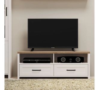 ΕΠΙΠΛΟ TV VERNE 137.9x45x52.1cm Λευκό-Φυσικός Δρυς AlphaB2B |  Έπιπλα τηλεόρασης στο espiti