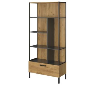 Βιβλιοθήκη Santes Χρυσό Δρυς-Γραφίτης 90x42x197.5cm AlphaB2B |  Παιδικά έπιπλα στο espiti