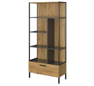 Βιβλιοθήκη Santes Χρυσό Δρυς-Γραφίτης 90x42x197.5cm AlphaB2B |  Παιδικά έπιπλα στο espiti